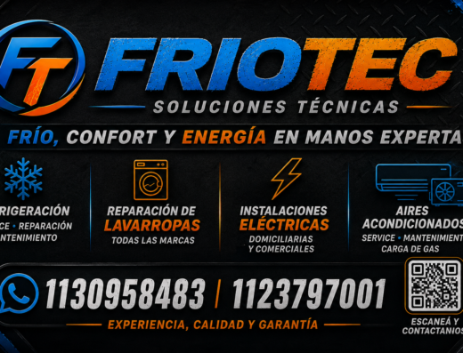 Refrigeración comercial, lavarropas y aires acondicionados