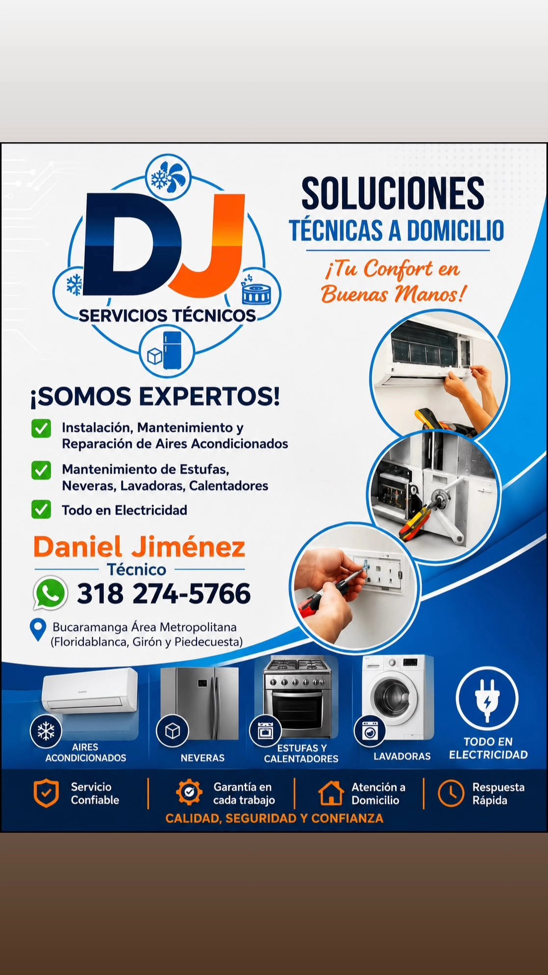 DJ Servicio — Electricidad y mantenimiento